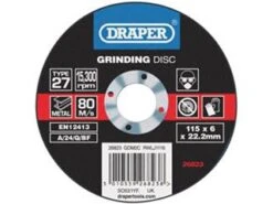 Disque à Meuler DRAPER Ø115mm épaisseur 6mm Grain 80