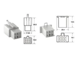 Jeu De Connectiques 6 Voies 110 ML BIHR Type Origine Ø0,5mm²/0,85mm² - 5 Jeux Complets