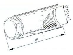 Embout De Protection De Vilebrequin BUZZETTI M12x1,00/L45mm Pour Arrache-volant