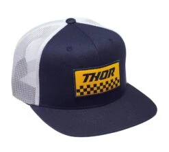 Casquette THOR Checker Navy/blanc