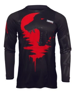 Maillot THOR Pulse Couting Sheep Noir/rouge 2022