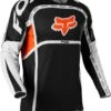 Maillot FOX 360 Dvide Noir/blanc/orange 2022 2 Maillot FOX 360 Dvide Noir/blanc/orange 2022 -Outils De Moto 28818 135 1