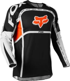 Maillot FOX 360 Dvide Noir/blanc/orange 2022