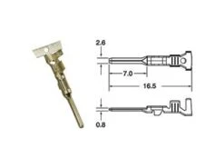 Cosse Mâle Générique BIHR Ø0,85mm²/1,25mm²