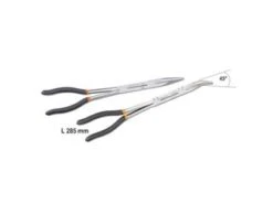 Jeu De 2 Pinces Extra-longues à Becs Demi-ronds Striées Avec Double Articulation -Outils De Moto 835aad3f15544f14ba821755e3279341