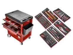 Servante Mobile D'atelier à Six Modules FACOM Rouge 101 Outils