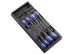 Module D'outils EXPERT 8 Tournevis Plats/cruciformes - Plateau Plastique