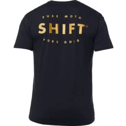 Tee Shirt SHIFT Gold Pure Noir -Outils De Moto tee shirt shift gold pure